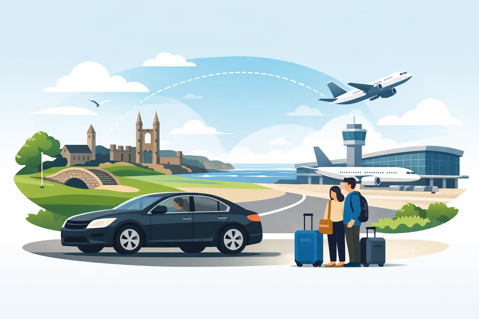 St Andrews to Airports Taxi